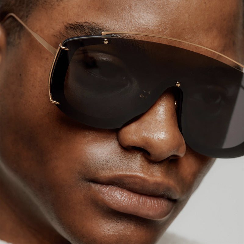 Damen futuristische Oversized-Sonnenbrille Brehn