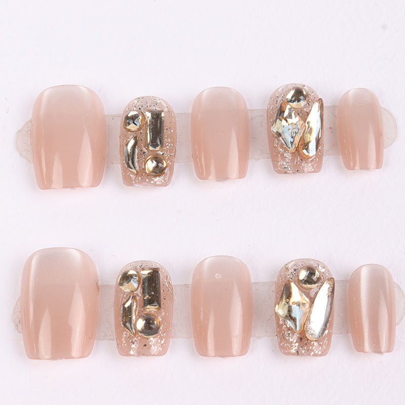 Premium Kristallverzierte Press-On Nagelset Brehn