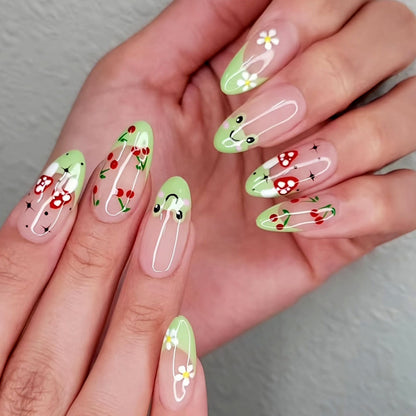 Verspielte Blumige Nagelkunst Verlängerungen Brehn