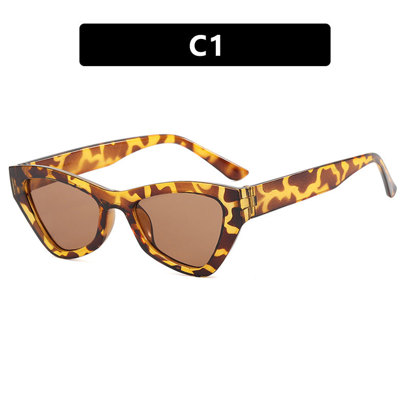 Damen modische Cat-Eye Sonnenbrille mit transparentem Rahmen Brehn