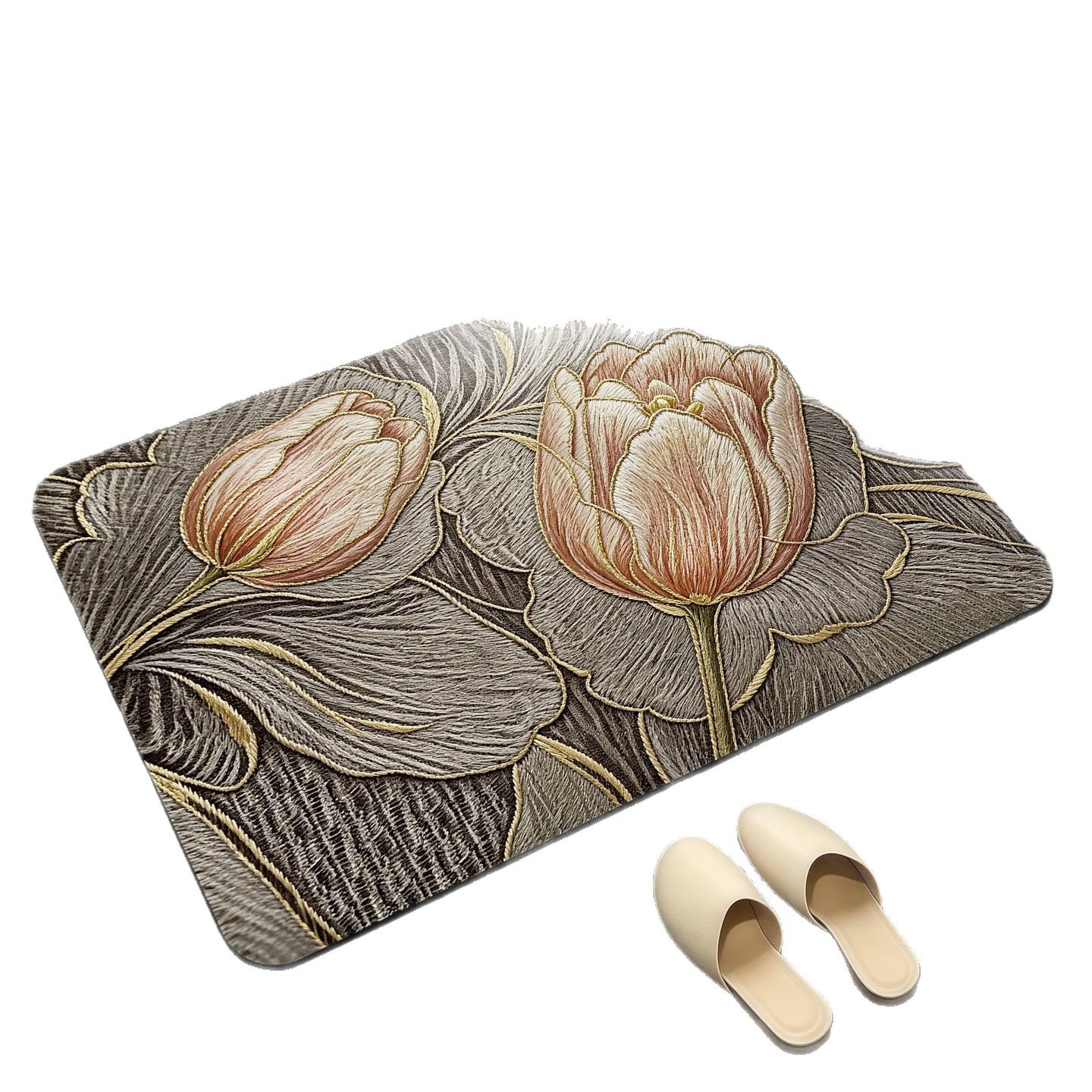 Elegante Blumenmuster-Badmatte Brehn