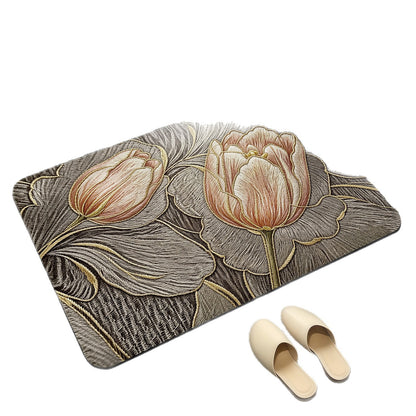 Elegante Blumenmuster-Badmatte Brehn