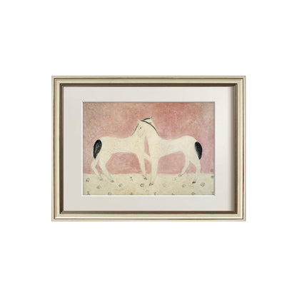 Weiches Einhorn gerahmter Kunstdruck