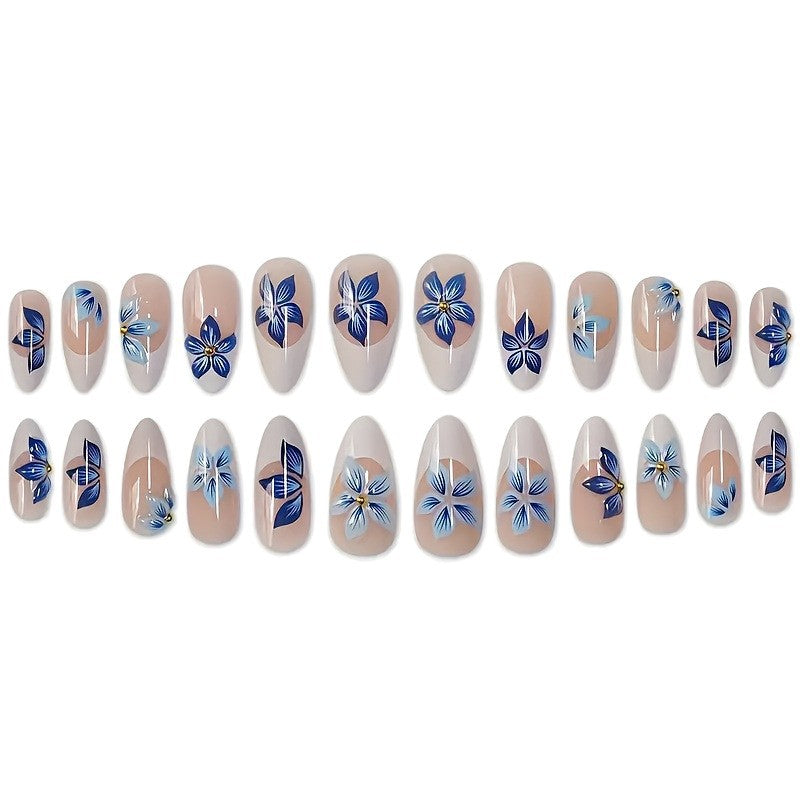 Dekorative florale Acryl-Nagelverlängerungen Brehn