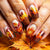Kunstnägel mit Herbstlichem Blüten- und Blätterdesign Brehn