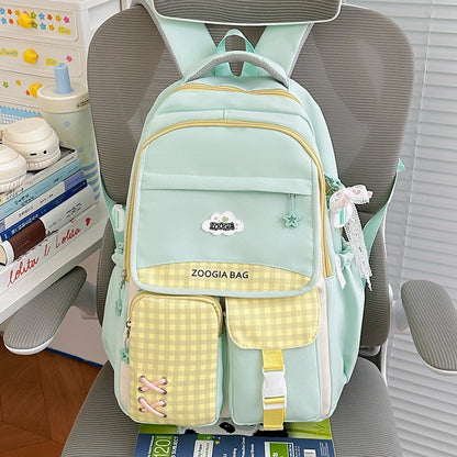 Stylische Multi-Taschen-Schulrucksack Brehn