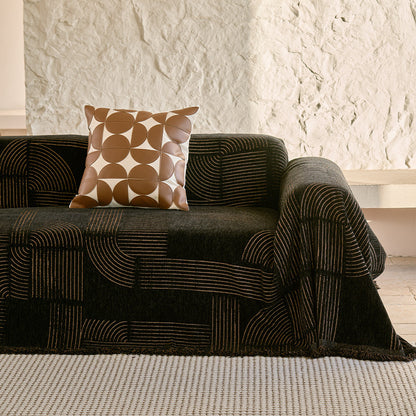 Decorative Geometric Tassel Sofa Throw Cover