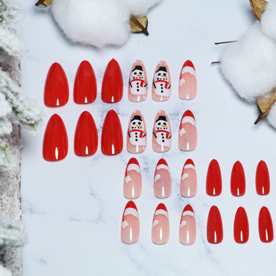 Festliches Winter-Themen Press-On Nagelset Brehn