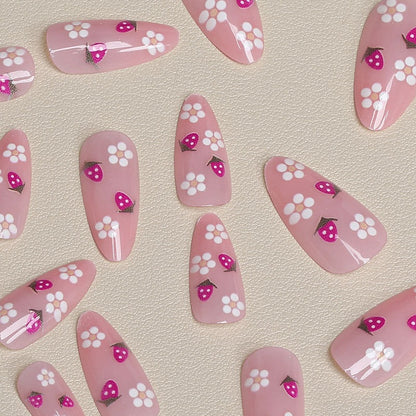 Floral Accent Press-On Nagelspitzen