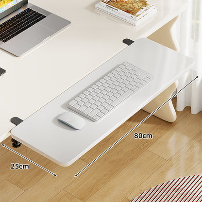 Unter-Desk Bambus Ausziehbare Arbeitsfläche Clamp-Montierte Tastatur- & Mausplattform