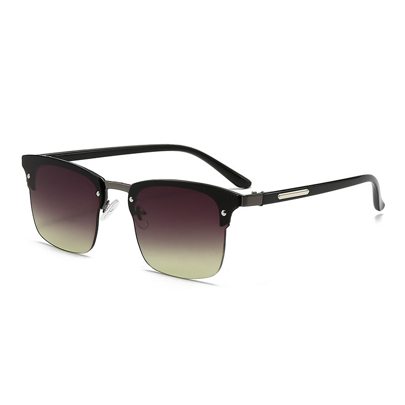 Damen elegante quadratische Sonnenbrille mit metallischen Akzenten Brehn