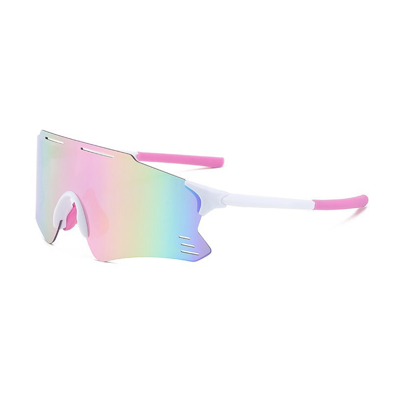 Unisex nan sportliche Sonnenbrille mit einteiligem Visier polarisierte Gläser rutschfester Nasenauflage Brehn