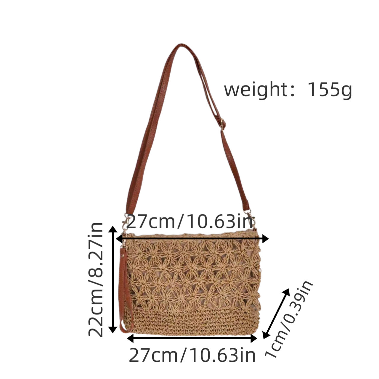 Handtasche mit Filigranem Blütenmuster Brehn