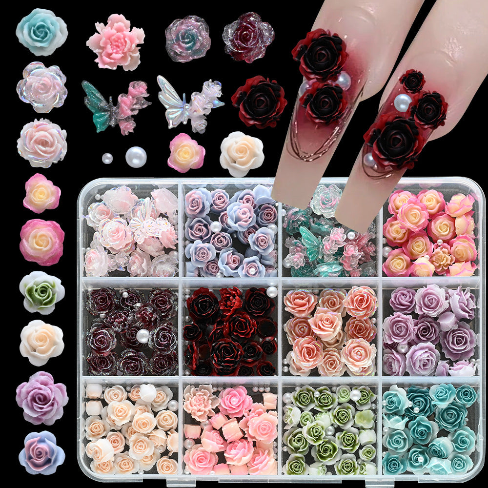 Dekorative Nagelkunst Florale Verzierungen