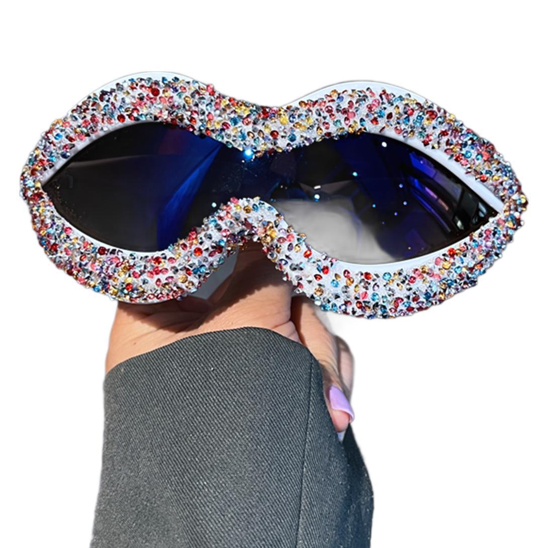 Damen statement Sonnenbrille mit funkelndem Strassbesatz Brehn
