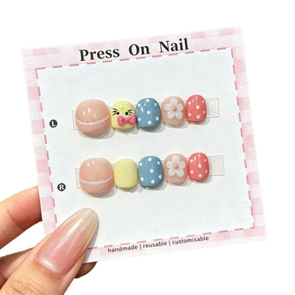 Anpassbares niedliches Charakter Press-On Nagelset