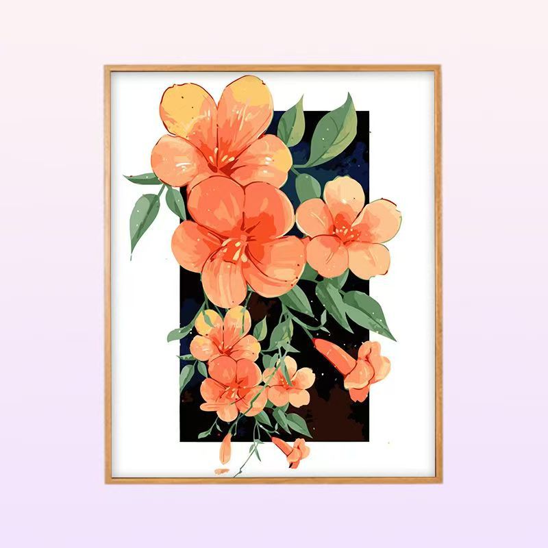 Floral Peony Illustration Wandkunst Brehn