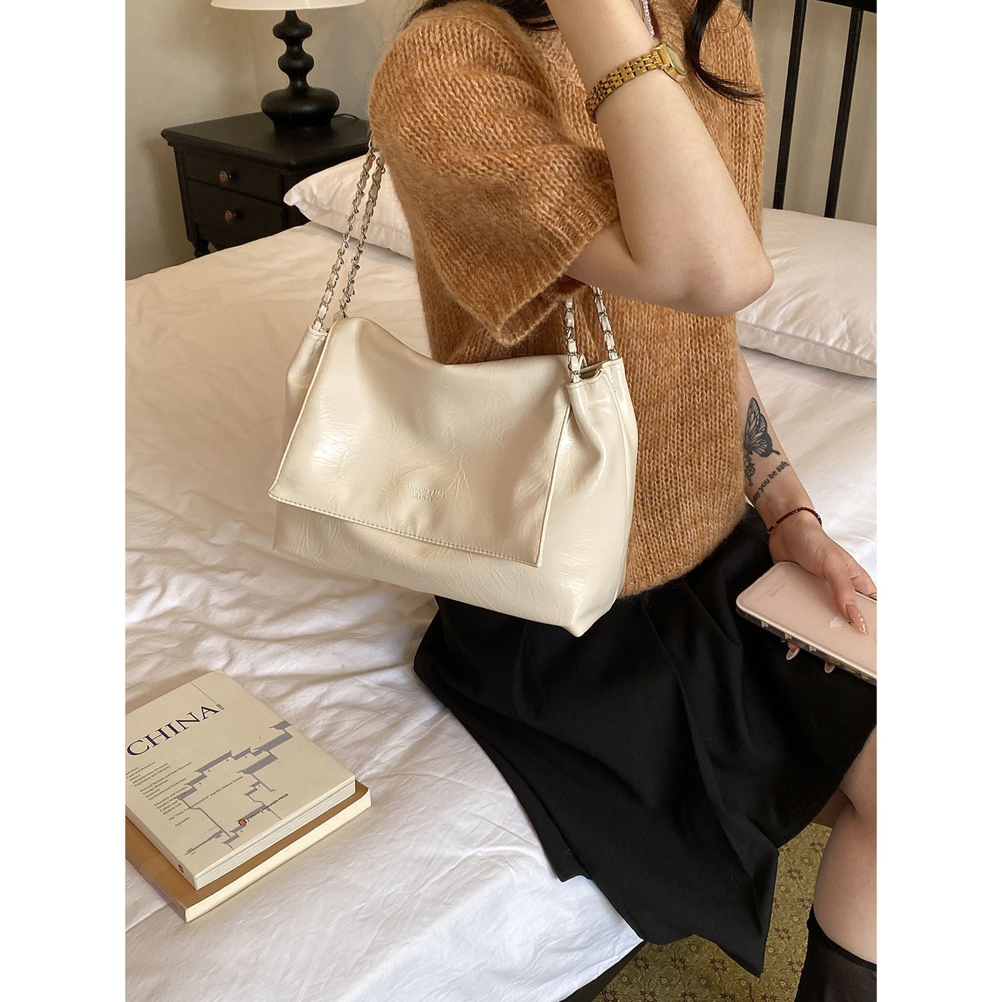 Chic Faltüber Schultertasche Brehn