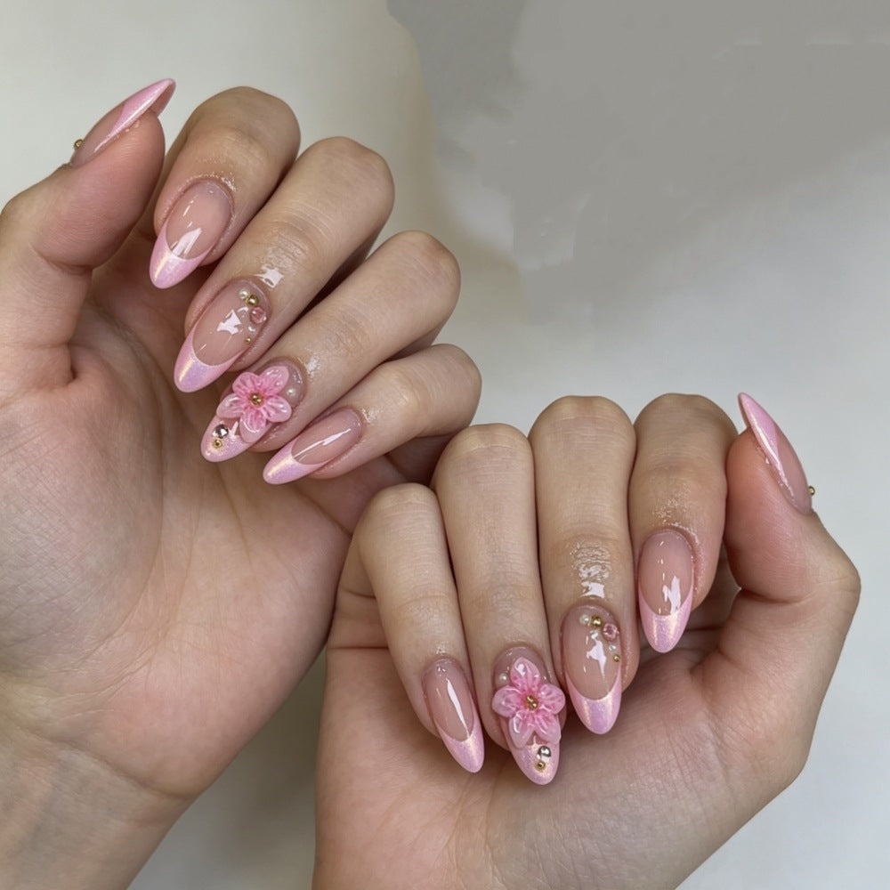 Florale Verzierungen Press-On Nagelkunst Set Brehn