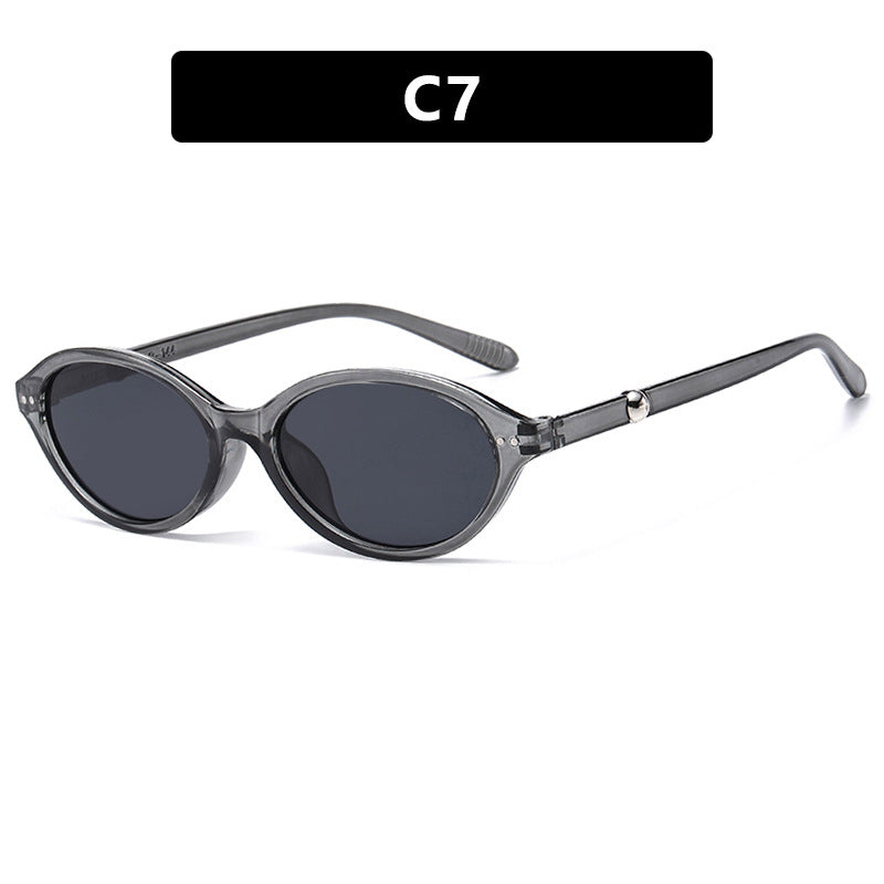 Damen trendige Sonnenbrille im ovalen Design mit UV-Schutz Brehn