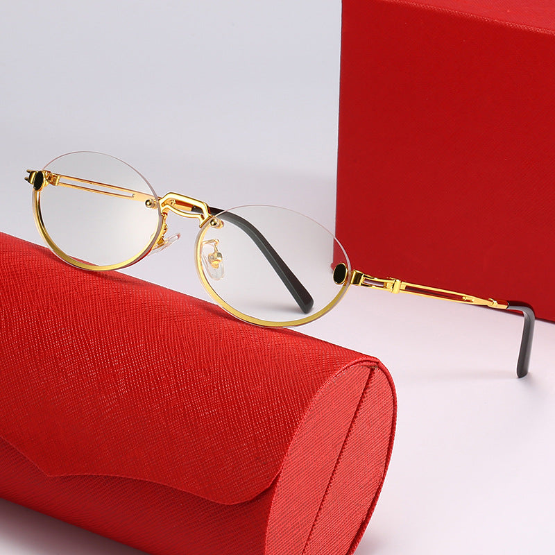 Damen modische Sonnenbrille mit filigranem Metallrahmen und stylishem Design Brehn