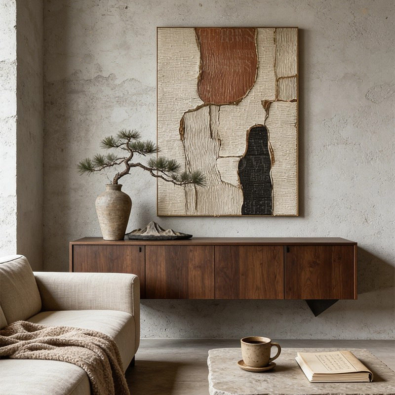 Moderne Minimalistische Geometrische Leinwandkunst