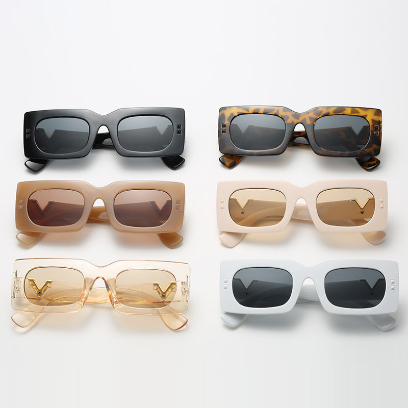 Damen oversized Sonnenbrille mit animalischem Muster Brehn