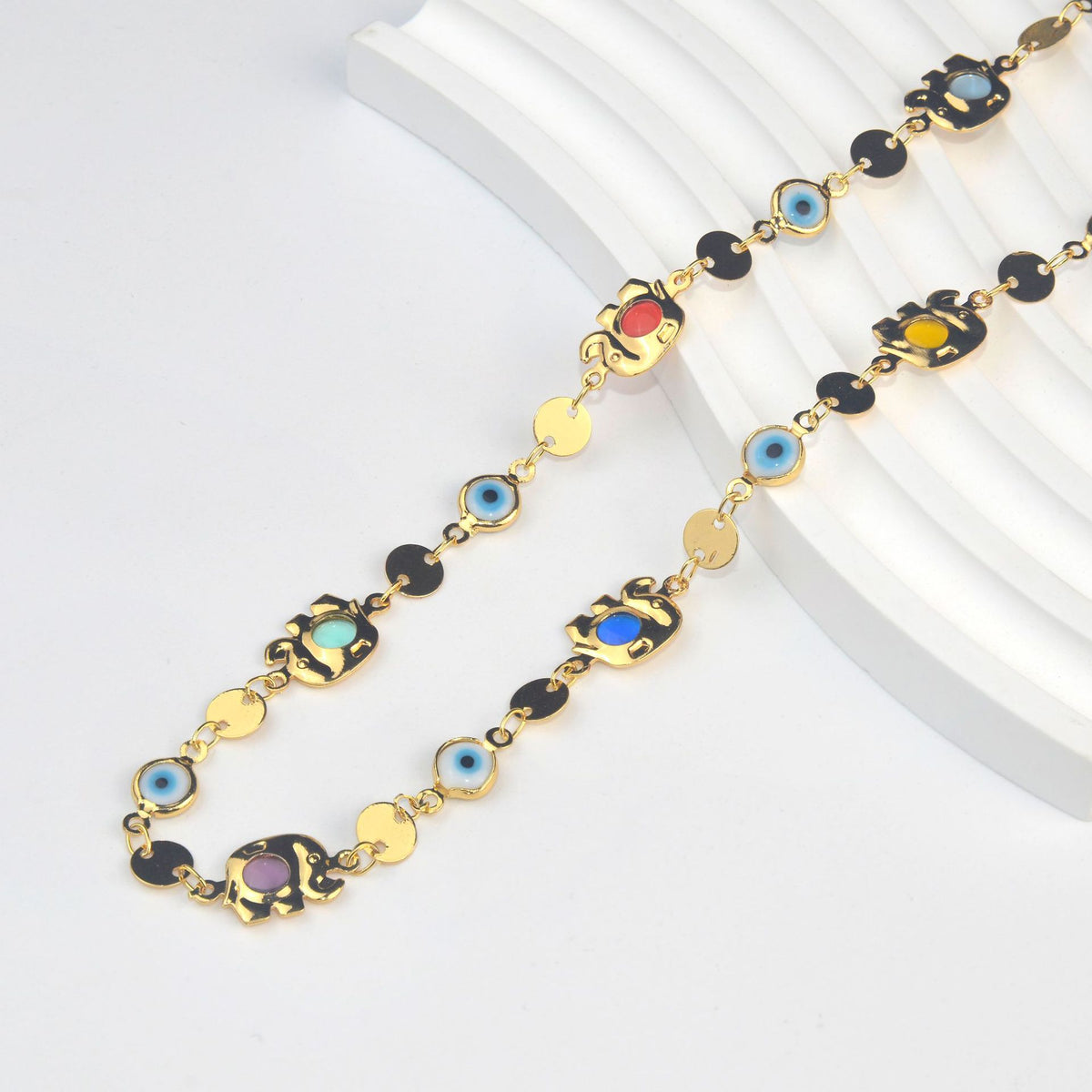Bunte Eye Charm Statement Halskette Brehn