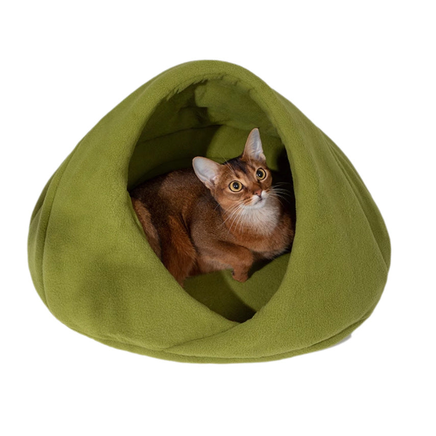 Gemütliches Fleece Katzenhöhlenbett Hundebett