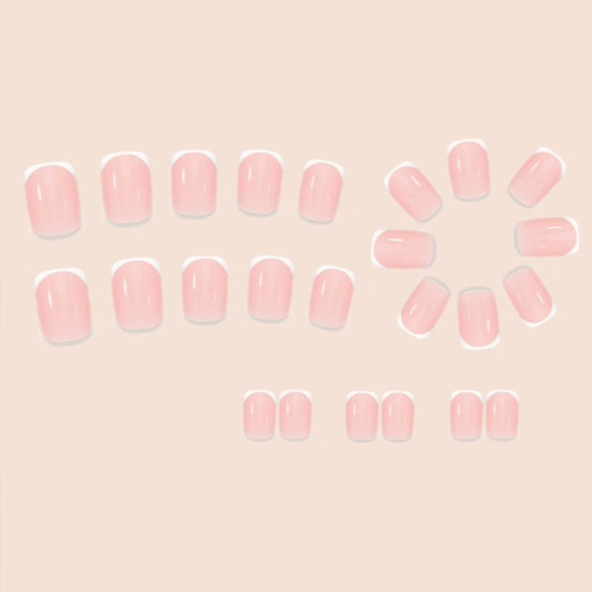 Premium French Tip Press-On Nail Set Brehn