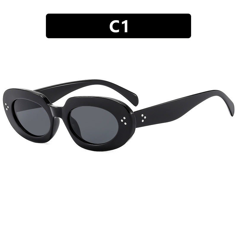 Damen modische Sonnenbrille mit einzigartigem ovalen Rahmen und schützenden Gläsern Brehn