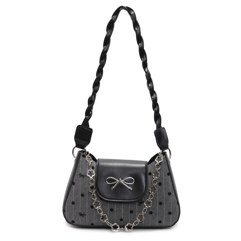 Klassische Polka-Dot Handgefertigte Schultertasche