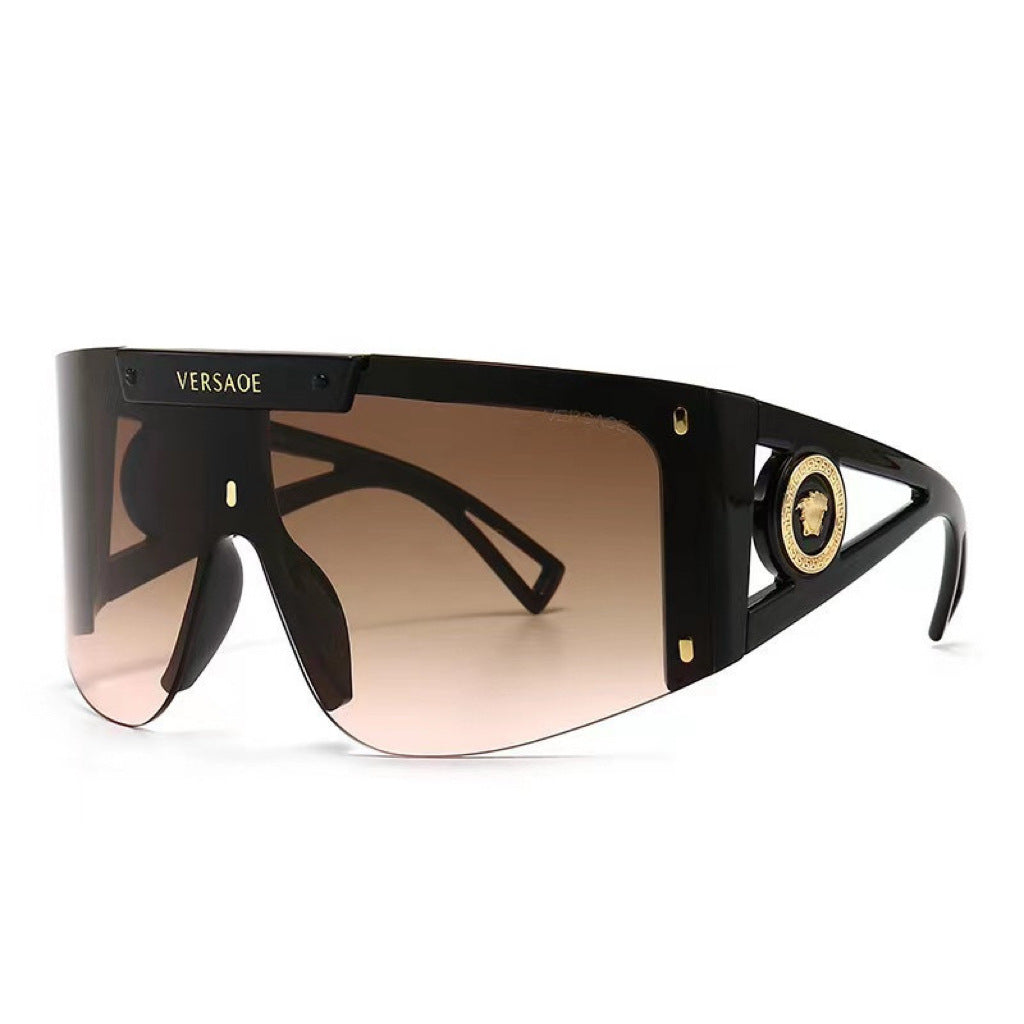 Damen futuristische Oversized-Sonnenbrille Brehn