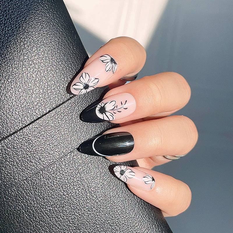 Floral-Design Stiletto Press-On Nägel Brehn