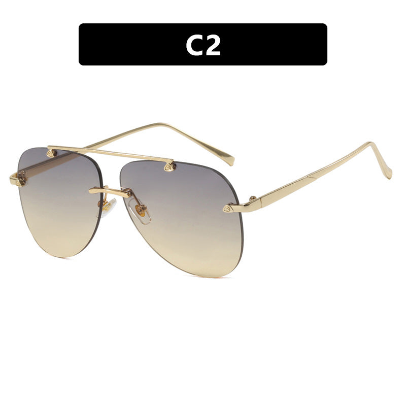 Damen elegante Piloten-Sonnenbrille mit UV-Schutz und reflektierenden Gläsern Brehn