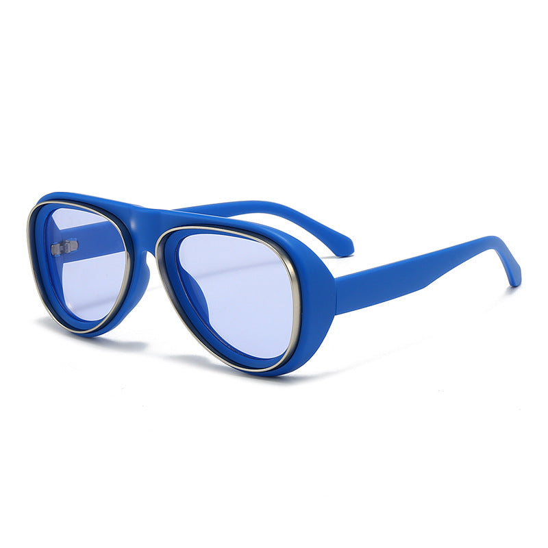 Damen modische Retro-Sonnenbrille mit breitem Rahmen Brehn