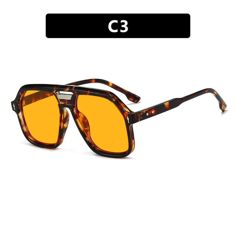 Damen oversized Sonnenbrille mit polygonalem Rahmen und UV-Schutz Brehn
