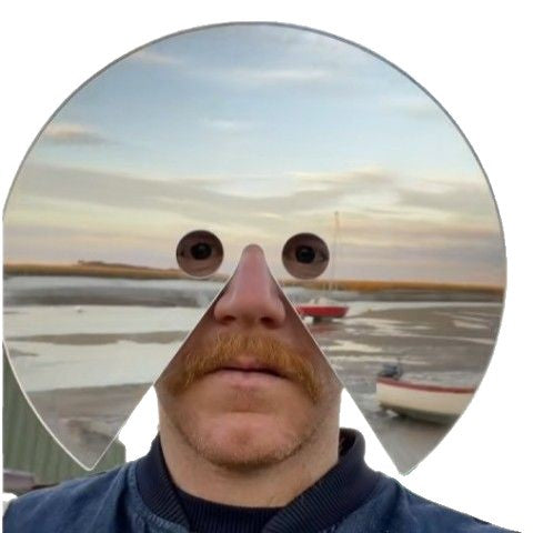 Spaßige Spiegelmaske Brehn