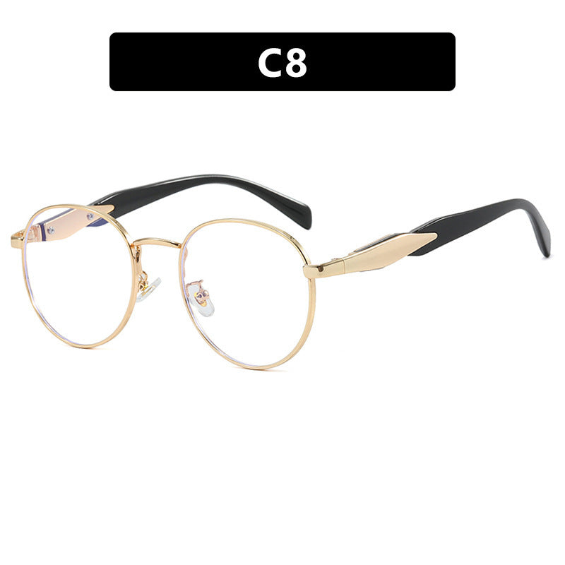 Damen runde Sonnenbrille mit elegantem, goldenen Rahmen und UV-Schutz Brehn