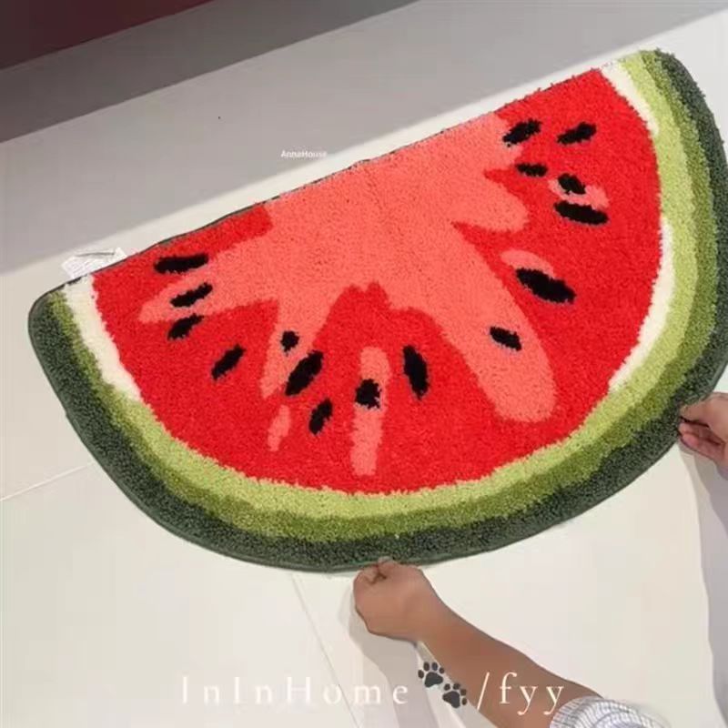 Wassermelonenförmige gemütliche Badematte Brehn