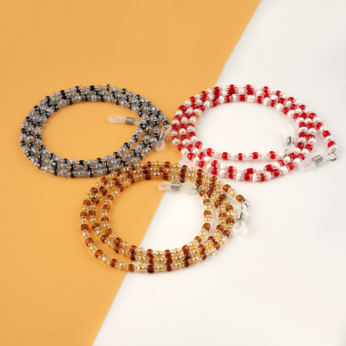Beaded Eyewear Chain with Flexible Holders Brehn