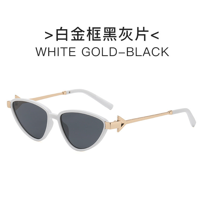 Damen Cat-Eye Sonnenbrille mit stilvollem Metallrahmen und UV-Schutz Brehn