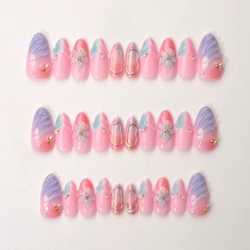 Floral Acryl Verlängerte Nagelkunst Brehn
