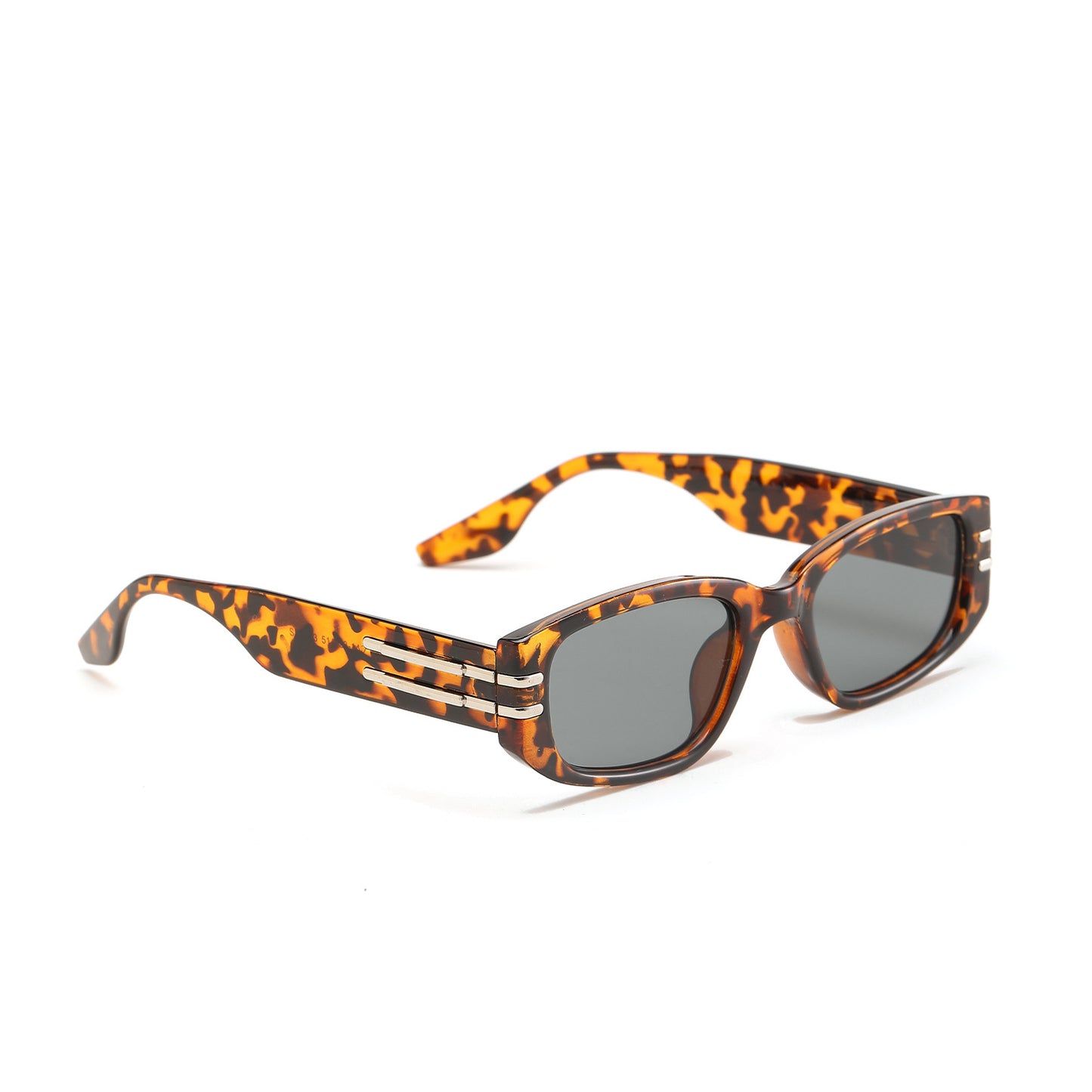Damen modische rechteckige Sonnenbrille mit eleganten Metallakzenten Brehn