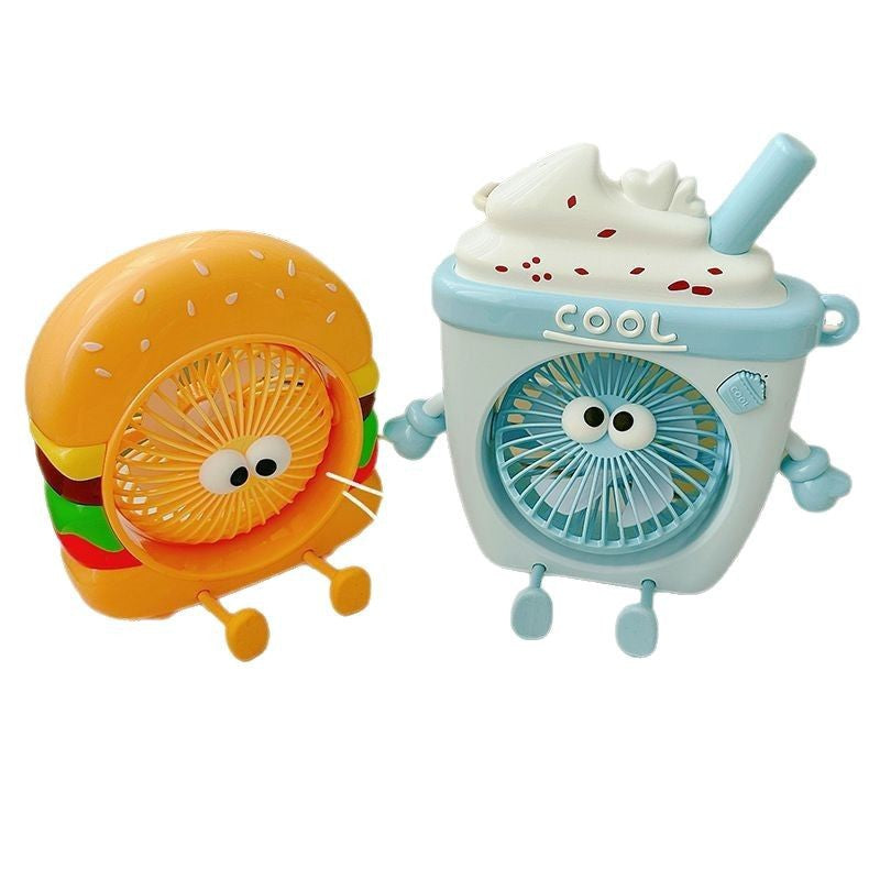 Damen Tragbarer Mini Ventilator im Burger-Design Brehn