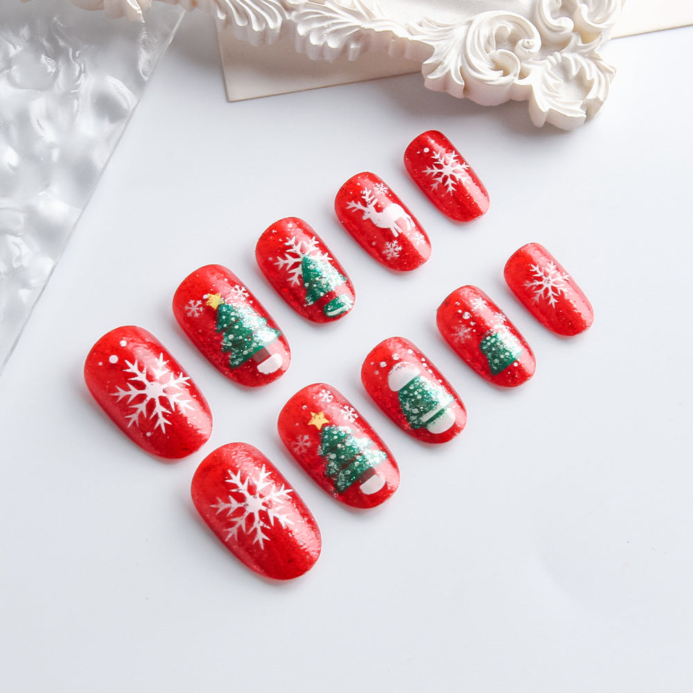 Festliches Feiertags-Nagelkunst-Design Brehn