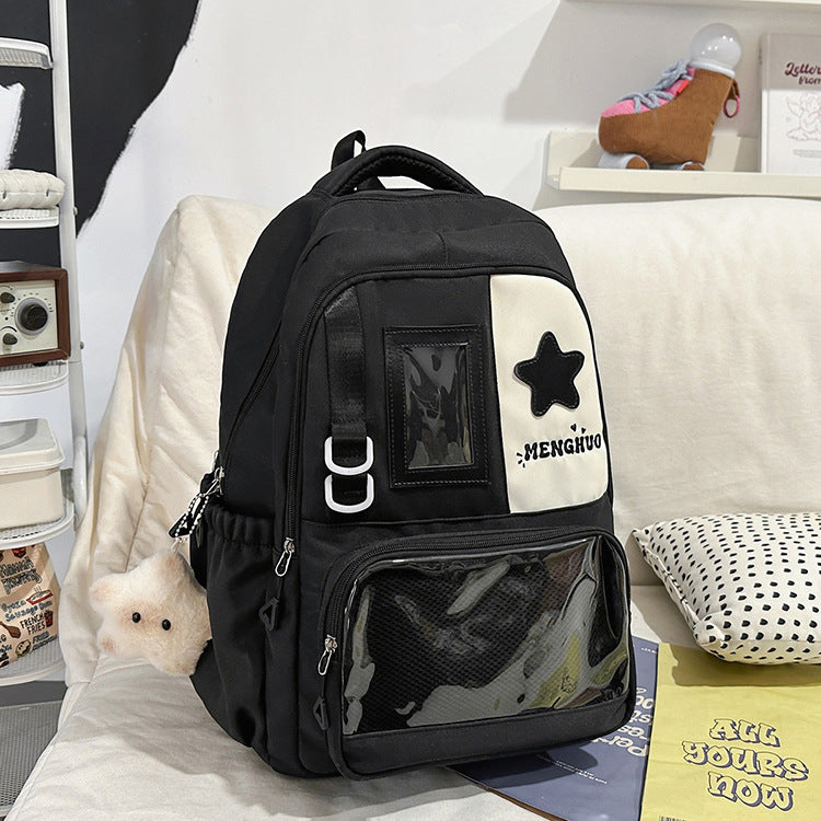 Funktionaler Schulrucksack mit durchsichtigem Fach Brehn