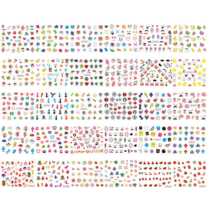 Kreative Nagelkunst Aufkleber Sammlung