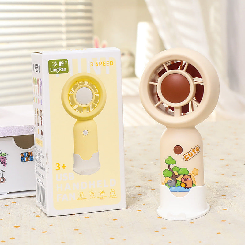 Frauen Handheld Mini-Ventilator mit USB-Ladefunktion und ergonomischem Design Brehn
