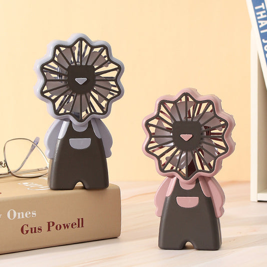 Damen kreativer Mini-Handventilator mit Blumenmotiv Brehn